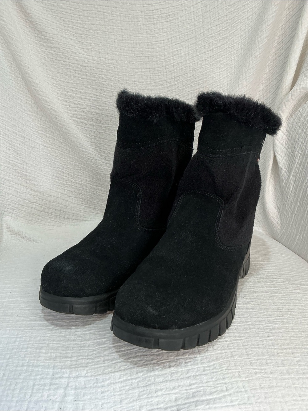 🤎 Sporto Polartec Black Leather Lined Women’s Boots Winter Boots - 9M - Picture 2 of 10